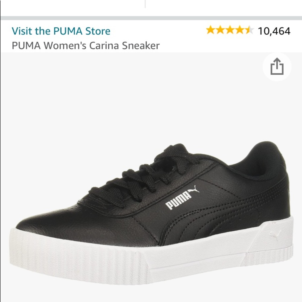 Puma leather carina size 10 barely worn no smoking home